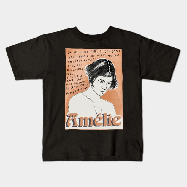 Amelie by little miss Kids T-Shirt by sandimarshel